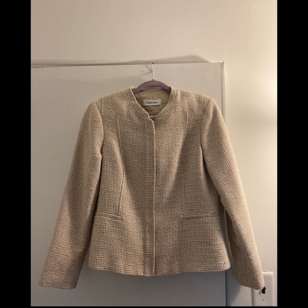 Cream Calvin Klein Jacket